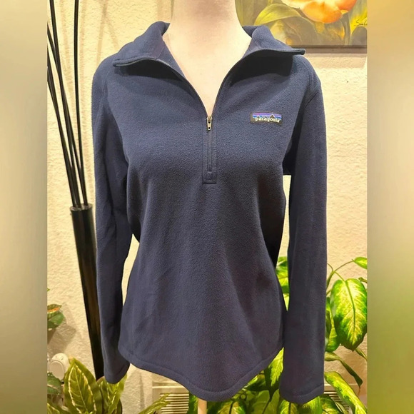 Patagonia half zip navy sweater size M - Picture 1 of 6